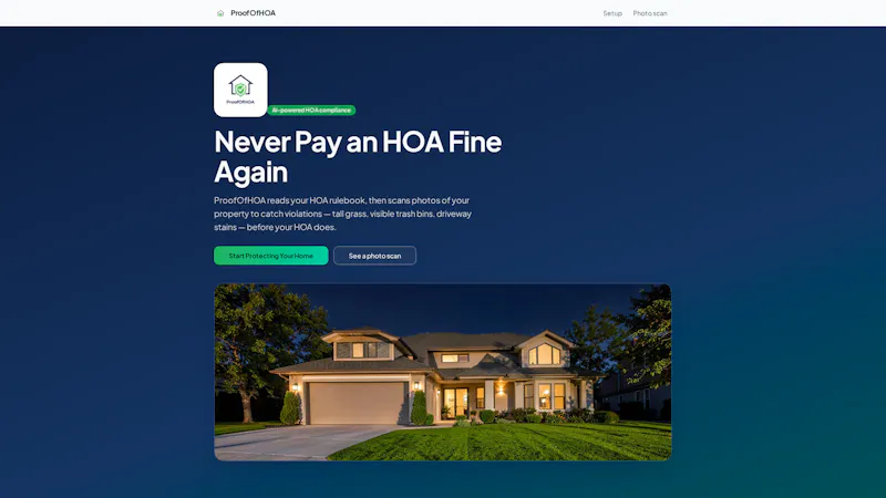 ProofOfHOA — AI HOA Compliance screenshot 1