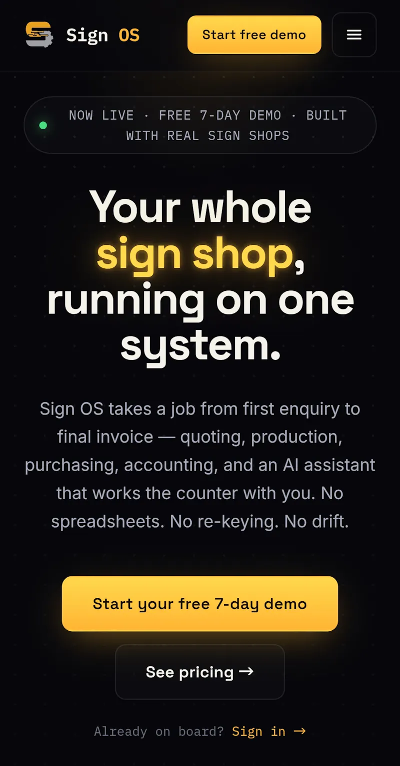 Sign OS screenshot 4