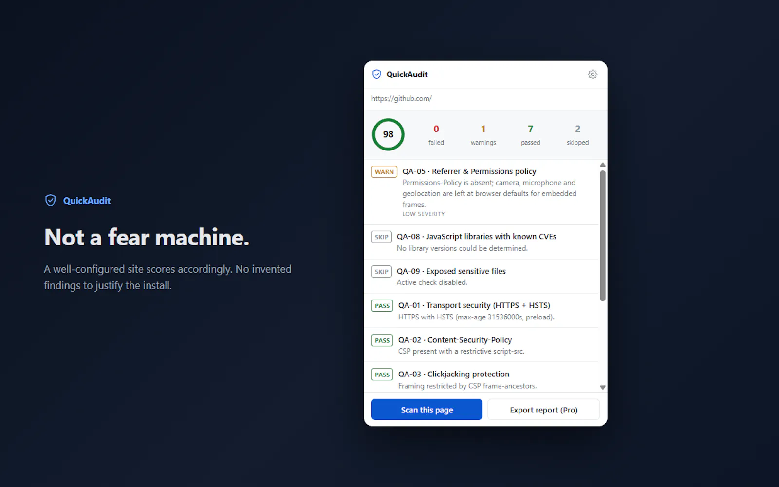 QuickAudit screenshot 3
