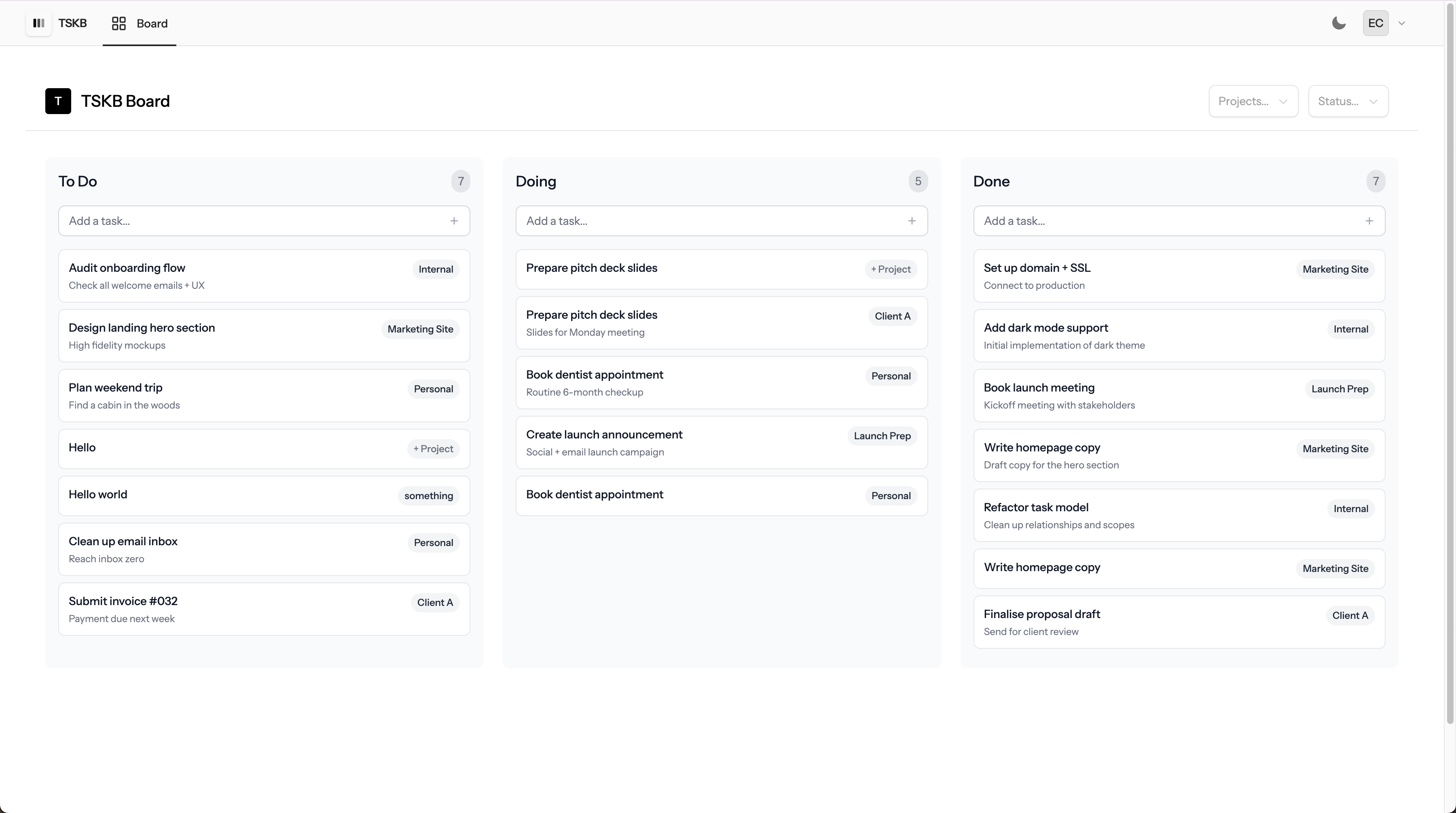 TSKB - Süper Minimal Kanban Görev Yöneticisi medya 4