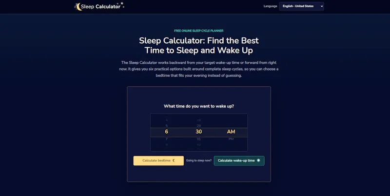 Sleep Calculator screenshot 2