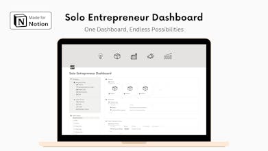 Solo Entrepreneur Dashboard for Notion gallery image