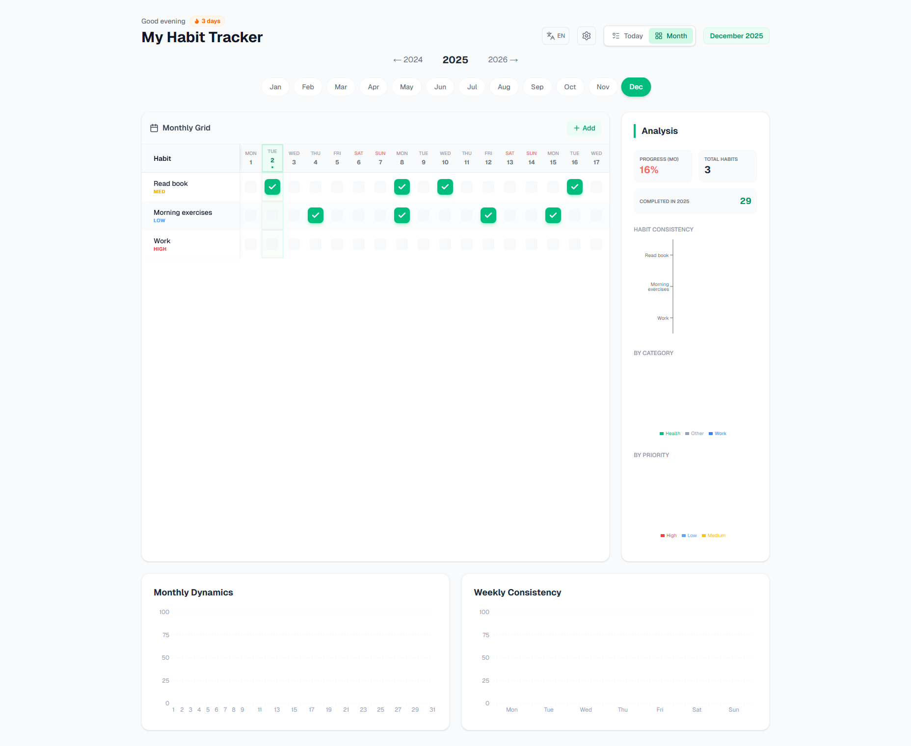 Habit tracker - Screenshot 2 showing product features and functionality