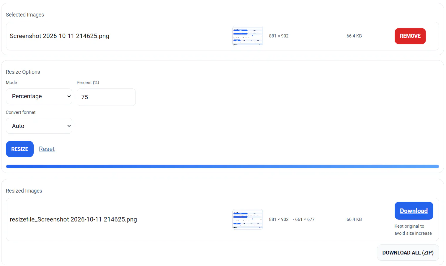 Bulk Image Resize - Private & Free gallery image