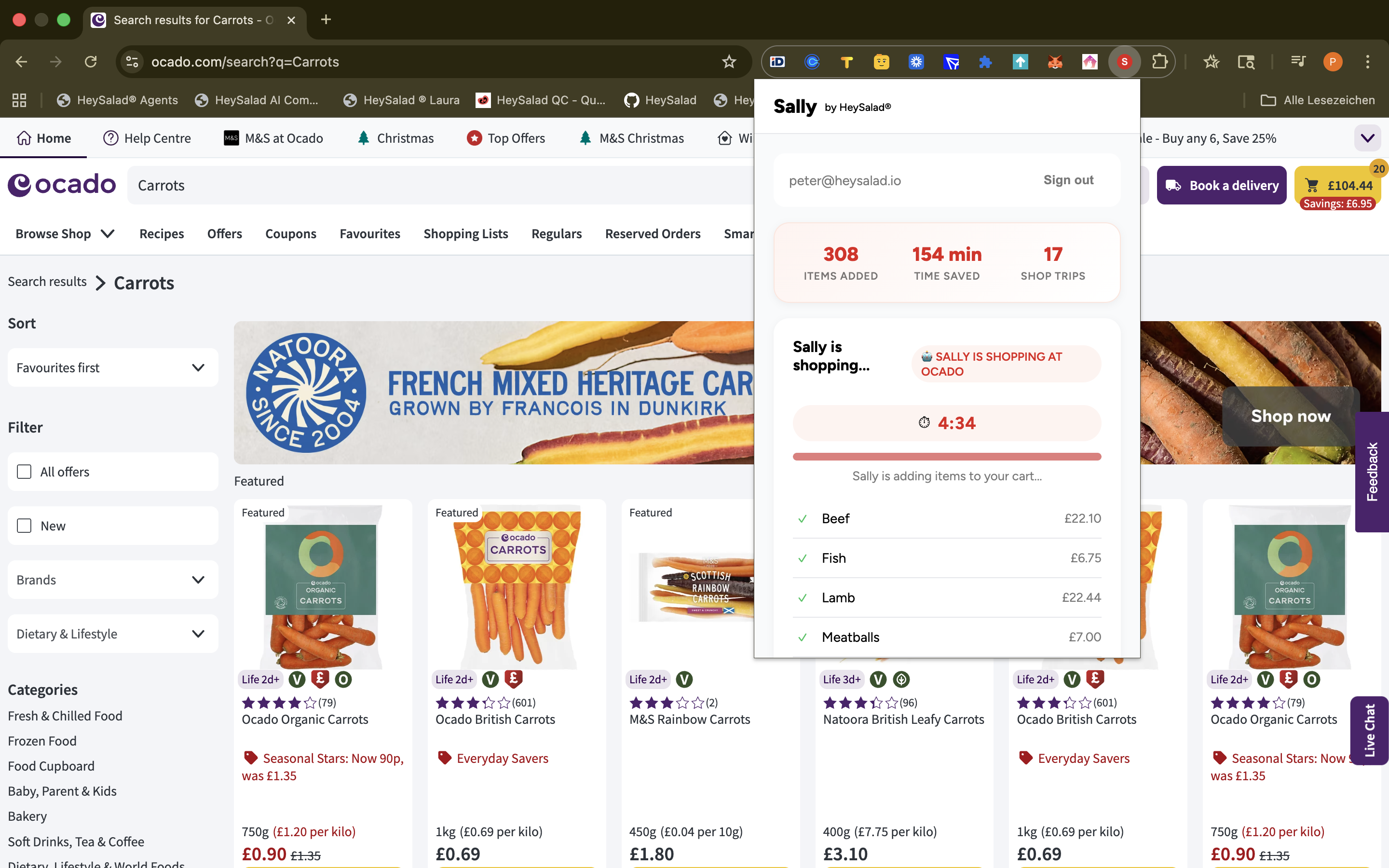 Sally by HeySalad® - Screenshot 2 showing product features and functionality