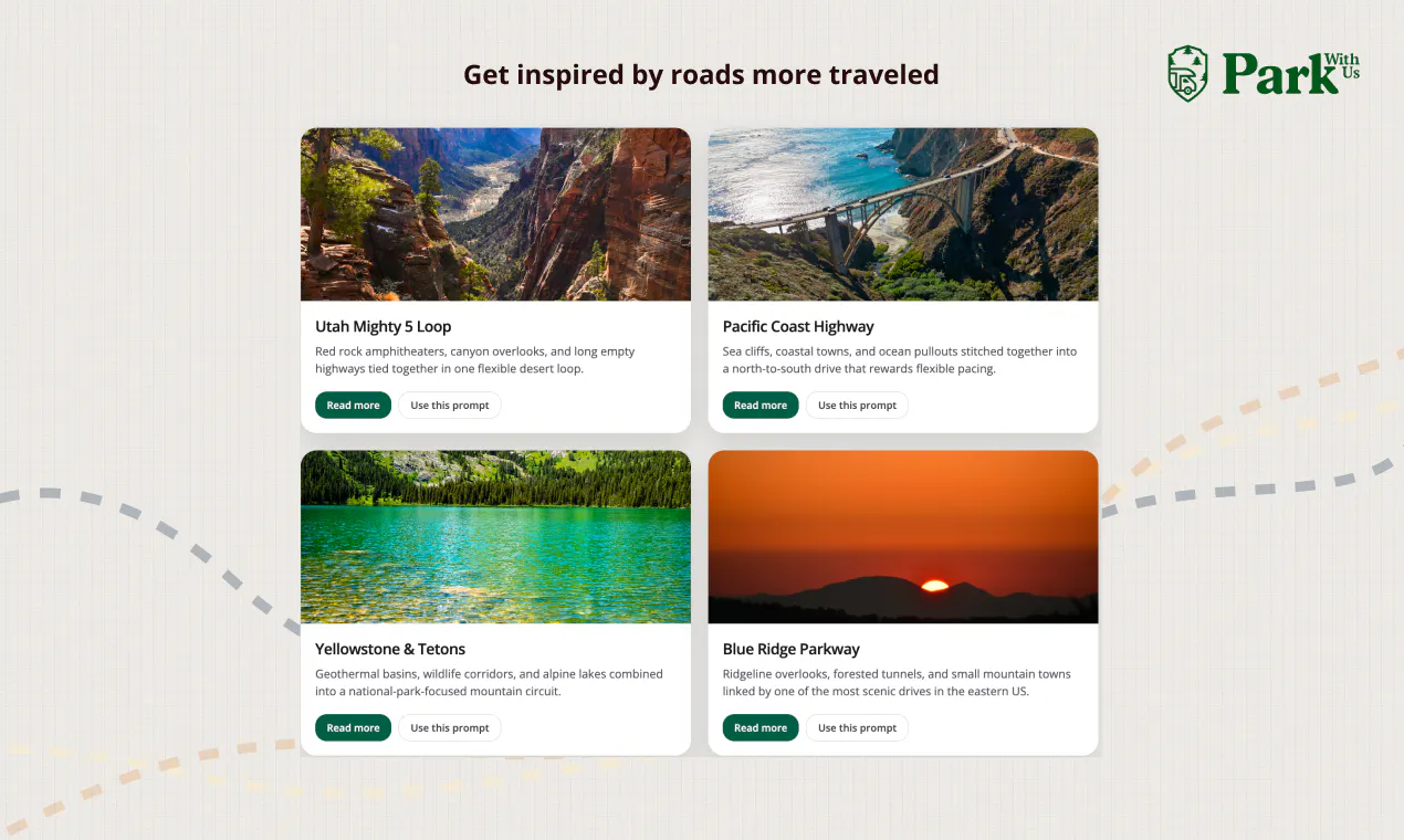 Park With Us - Road Trip Planner gallery image