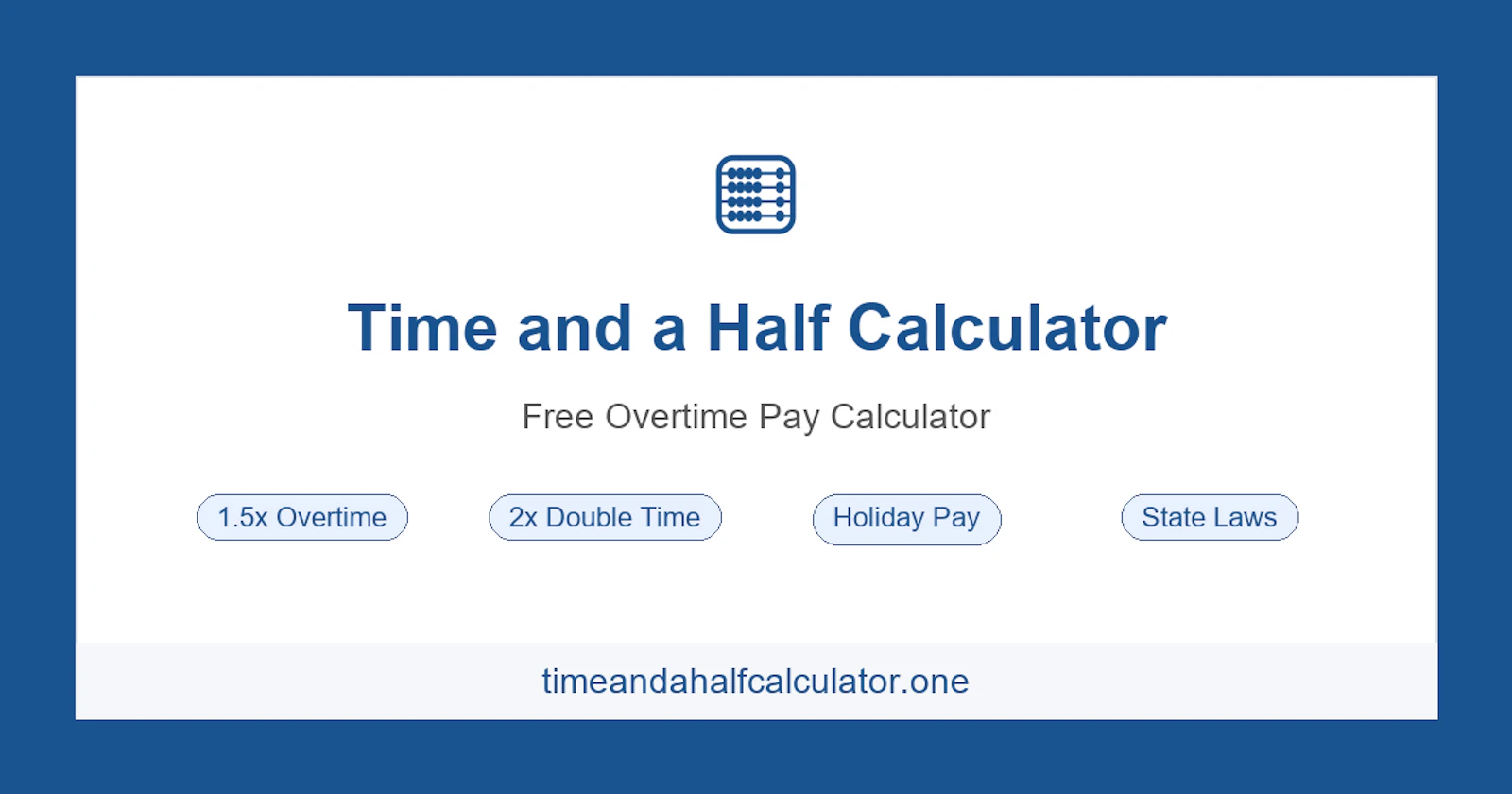 Time and a Half Calculator screenshot 1