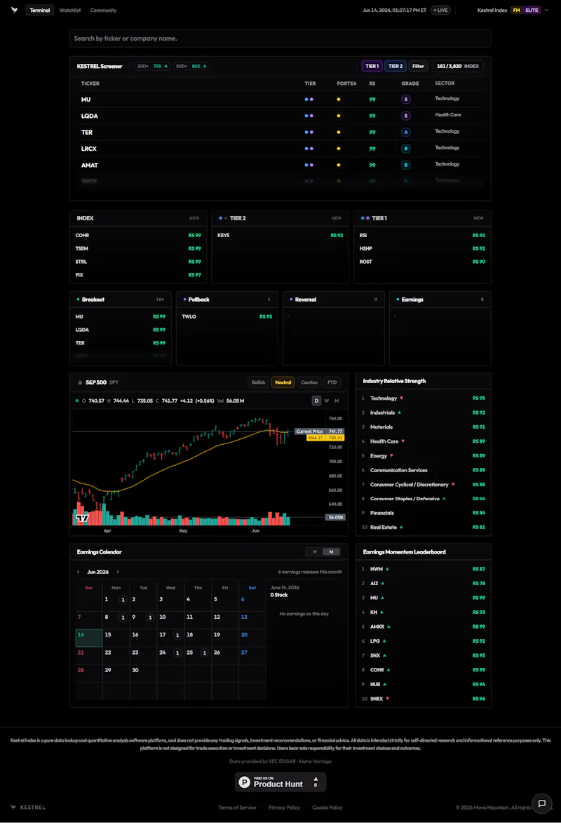 Kestrel Index screenshot 2