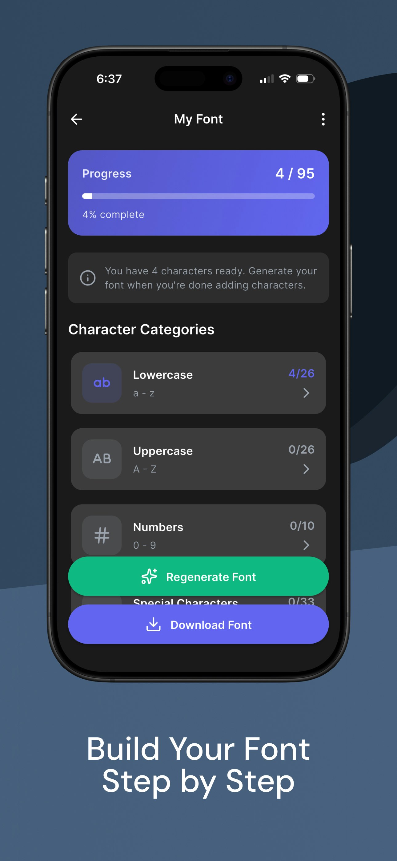Handwriting Font Maker - Screenshot 3 showing product features and functionality