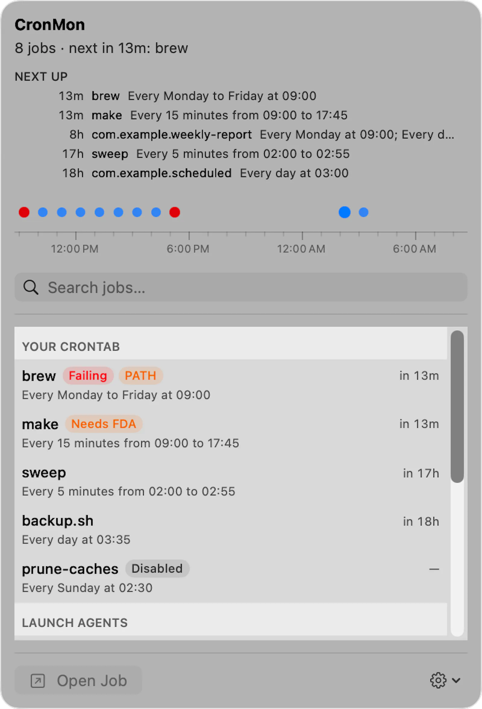 CronMon: What runs on this Mac and when? screenshot 1
