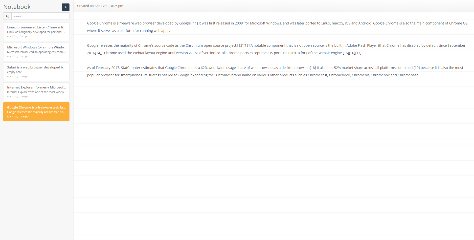 Chrome's Notebook gallery image