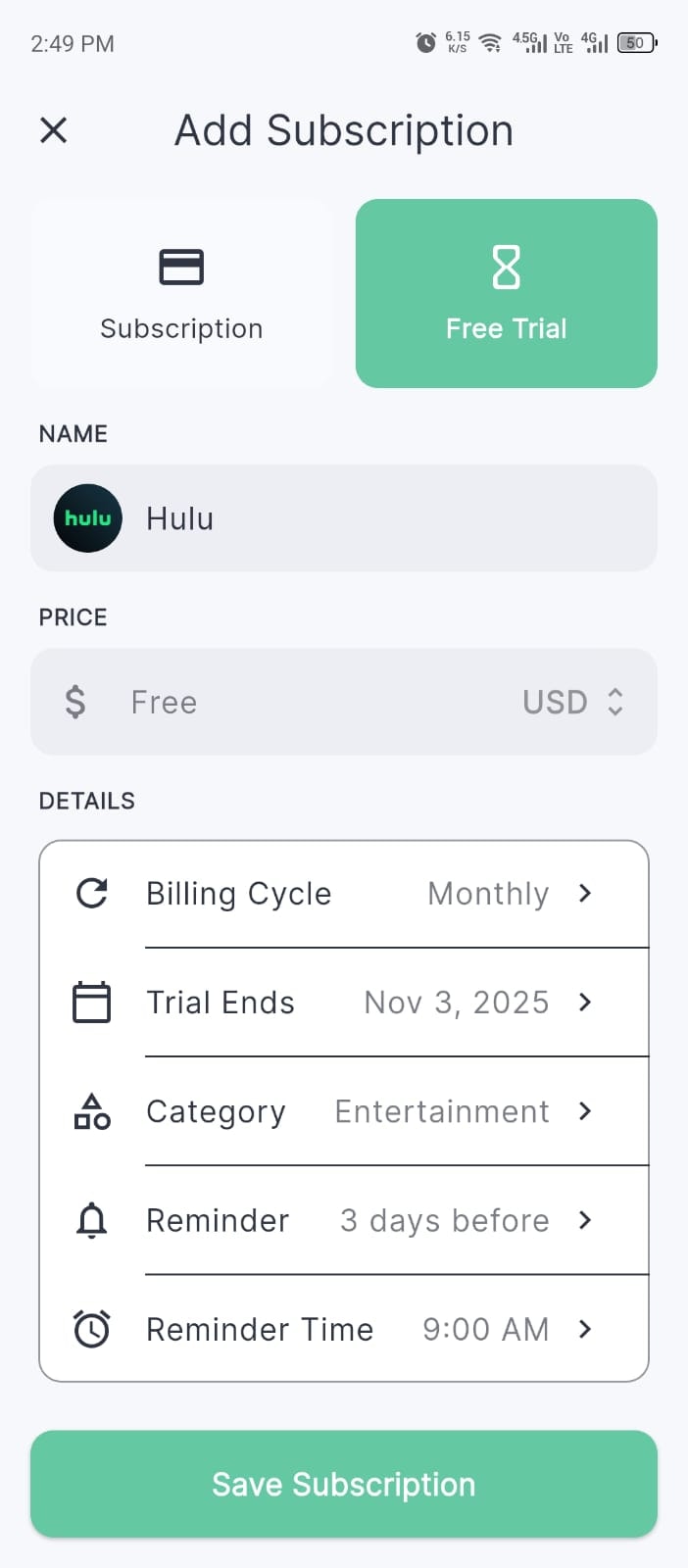 Sub Track screenshot 4