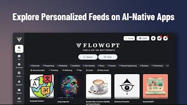Marketplace di app alimentato da FlowGPT, con una vivace comunità di 2 milioni di utenti.
