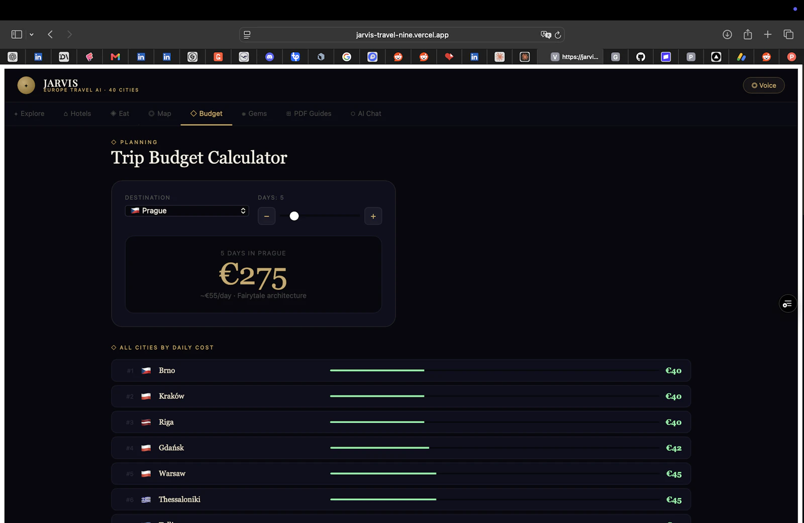 JARVIS Europe Travel AI screenshot 3