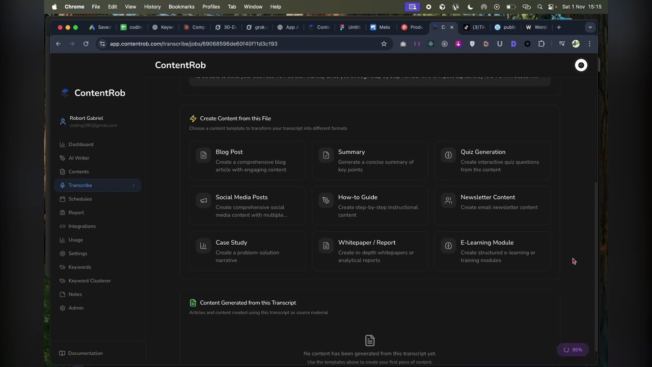 ContentRob-Social videos to SEO articles gallery image