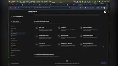 ContentRob-Social videos to SEO articles gallery image