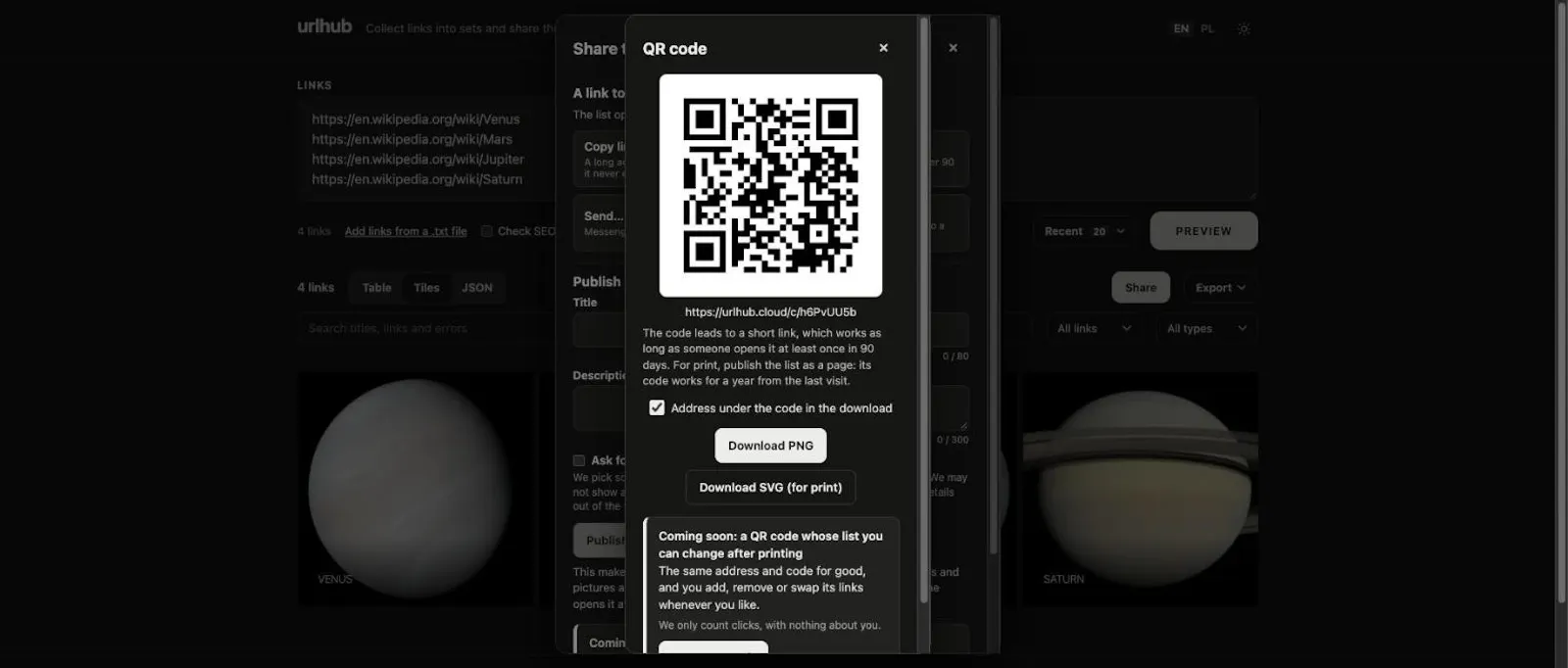 urlhub screenshot 2