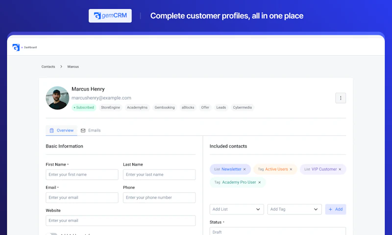 GemCRM screenshot 5
