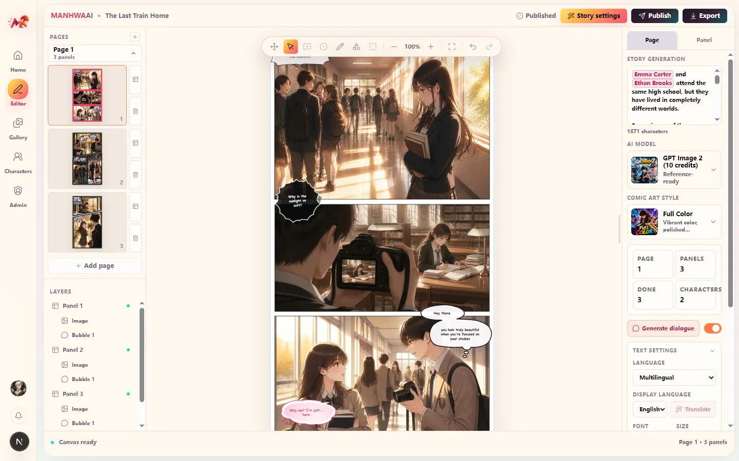 Manhwa AI editor