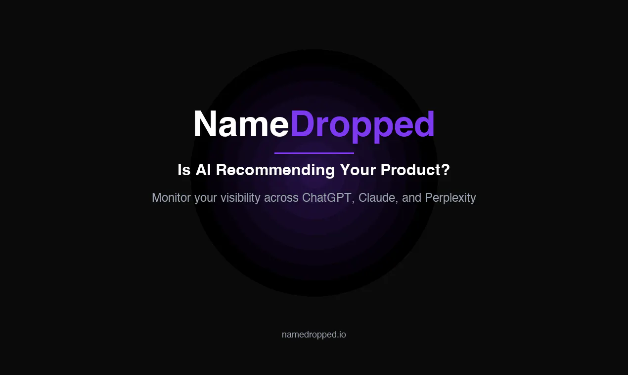 NameDropped 项目横幅
