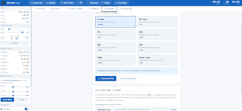 GCodex screenshot 4