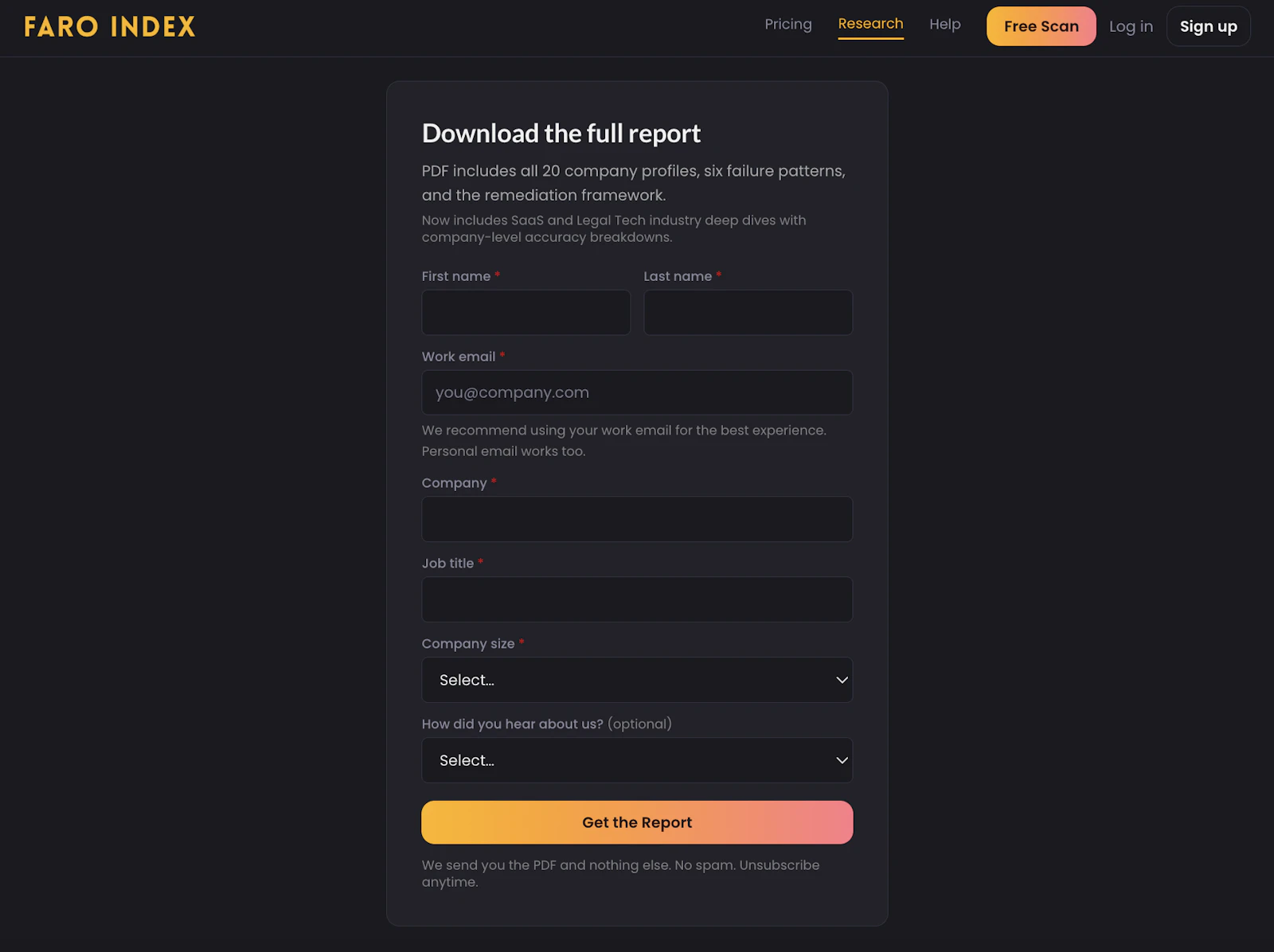 Faro Index screenshot 6