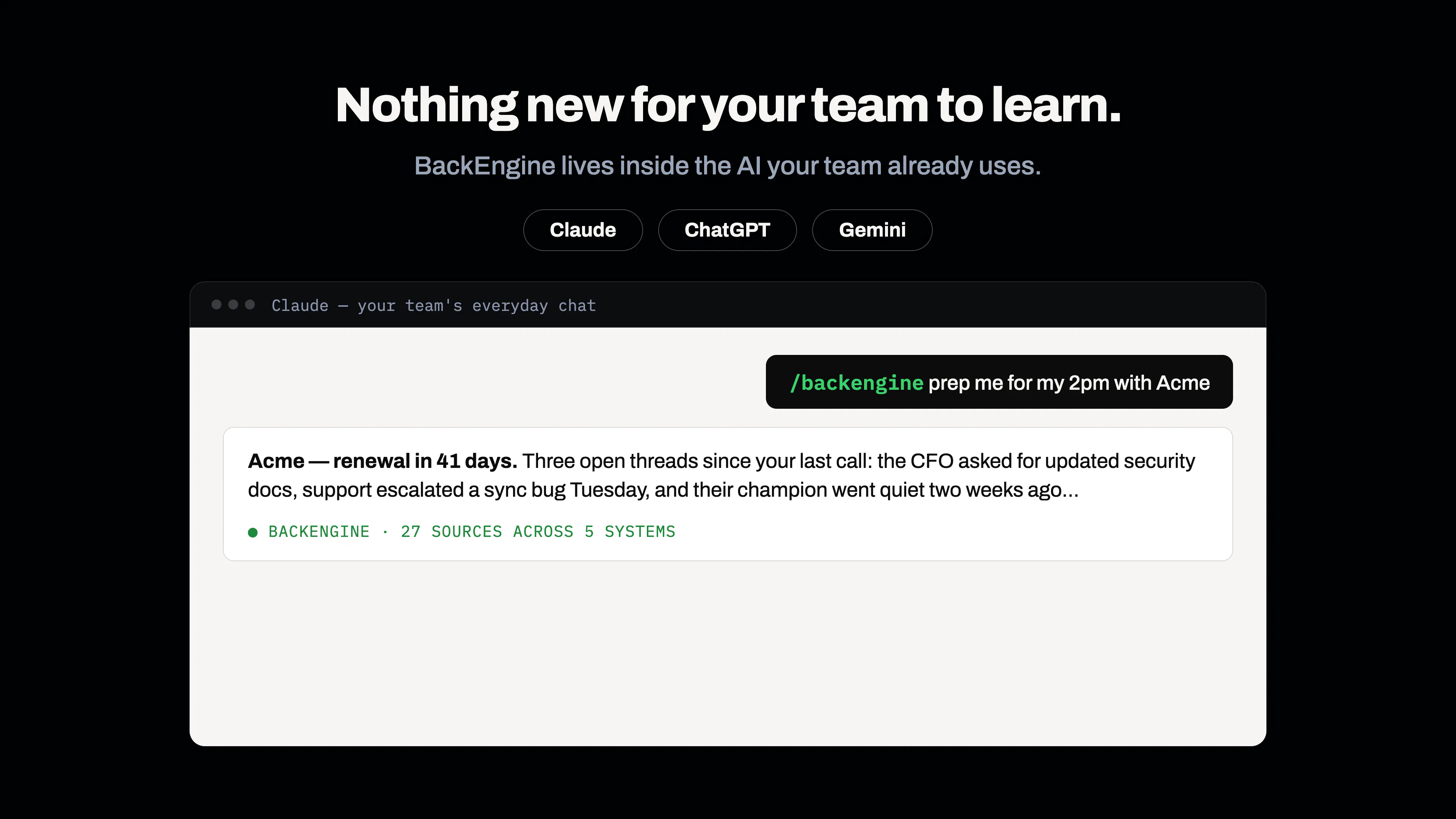 BackEngine MCP gallery image