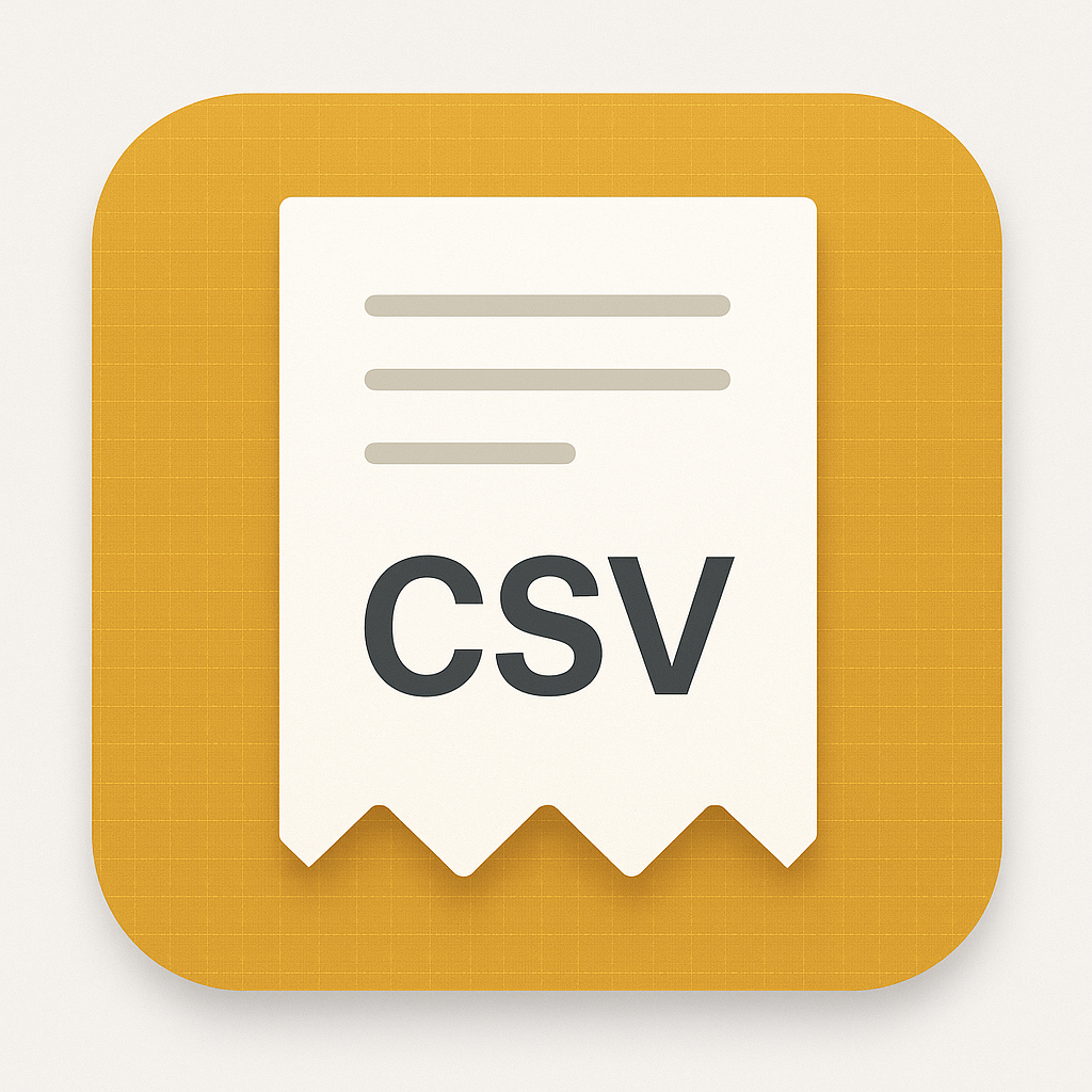 收据到CSV