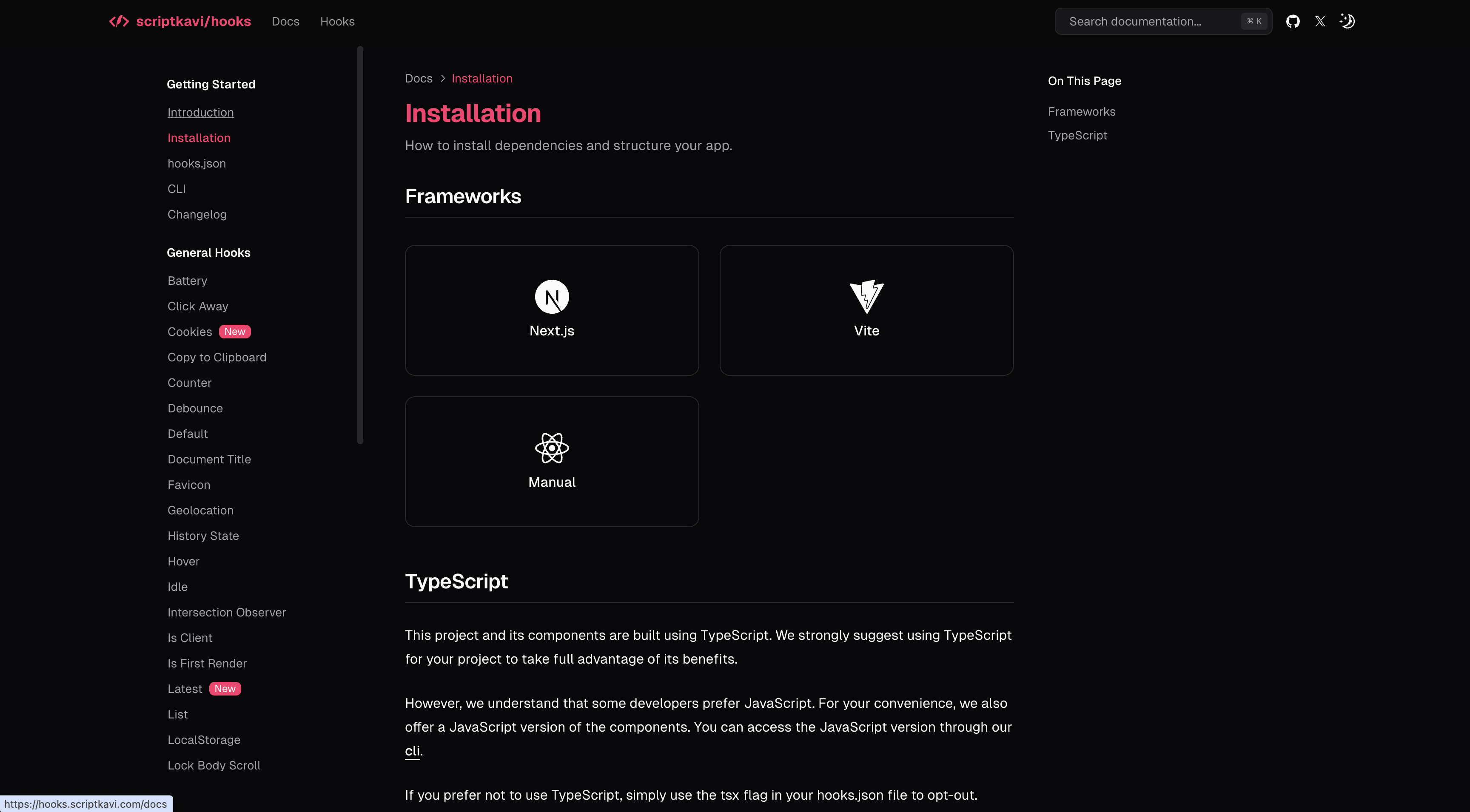 scriptkavi/hooks - ตะขอที่กำหนดเองสำหรับแอปพลิเคชัน React และ NextJS media 3