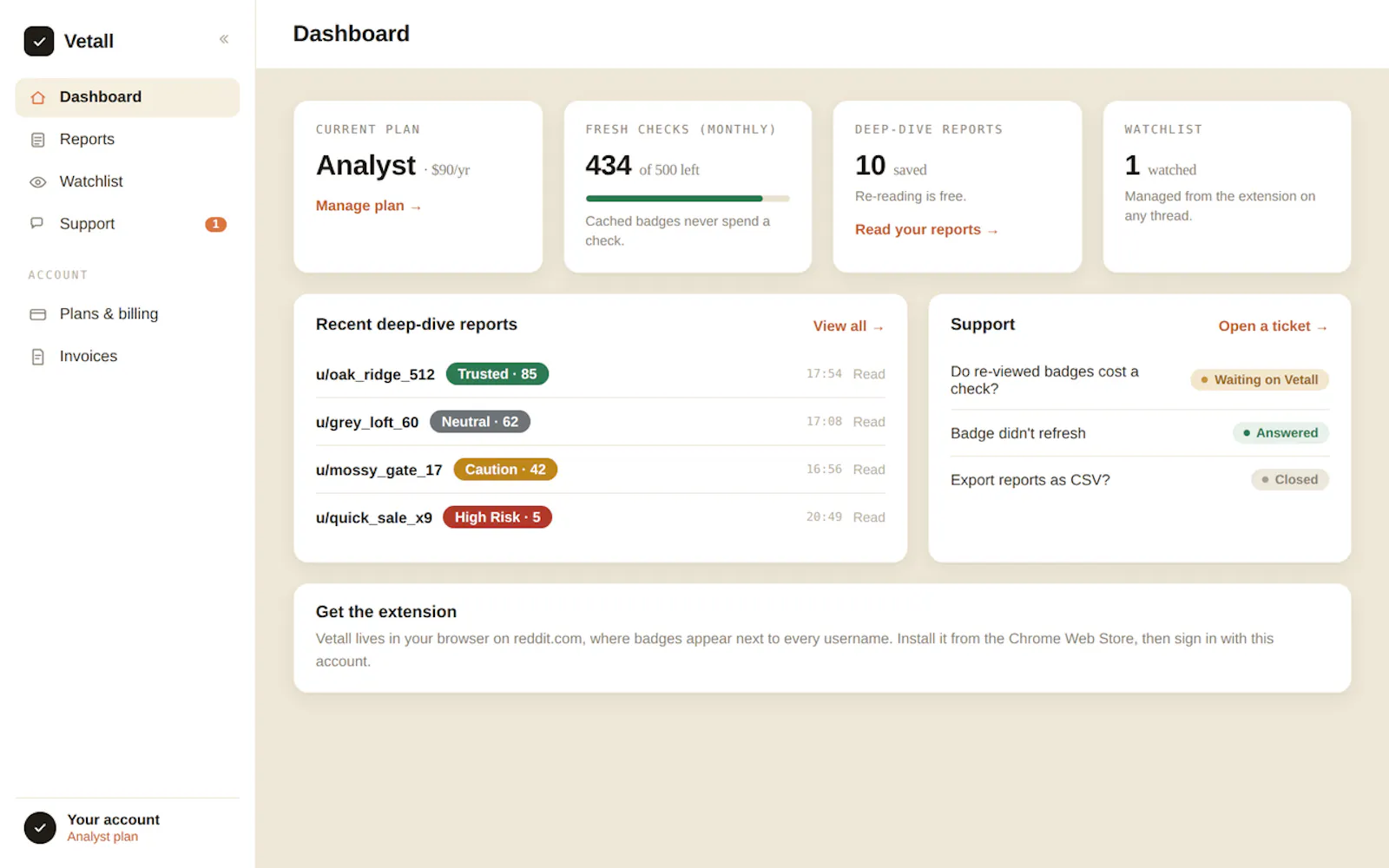 Vetall: Reddit Trust & Scam Checker screenshot 7
