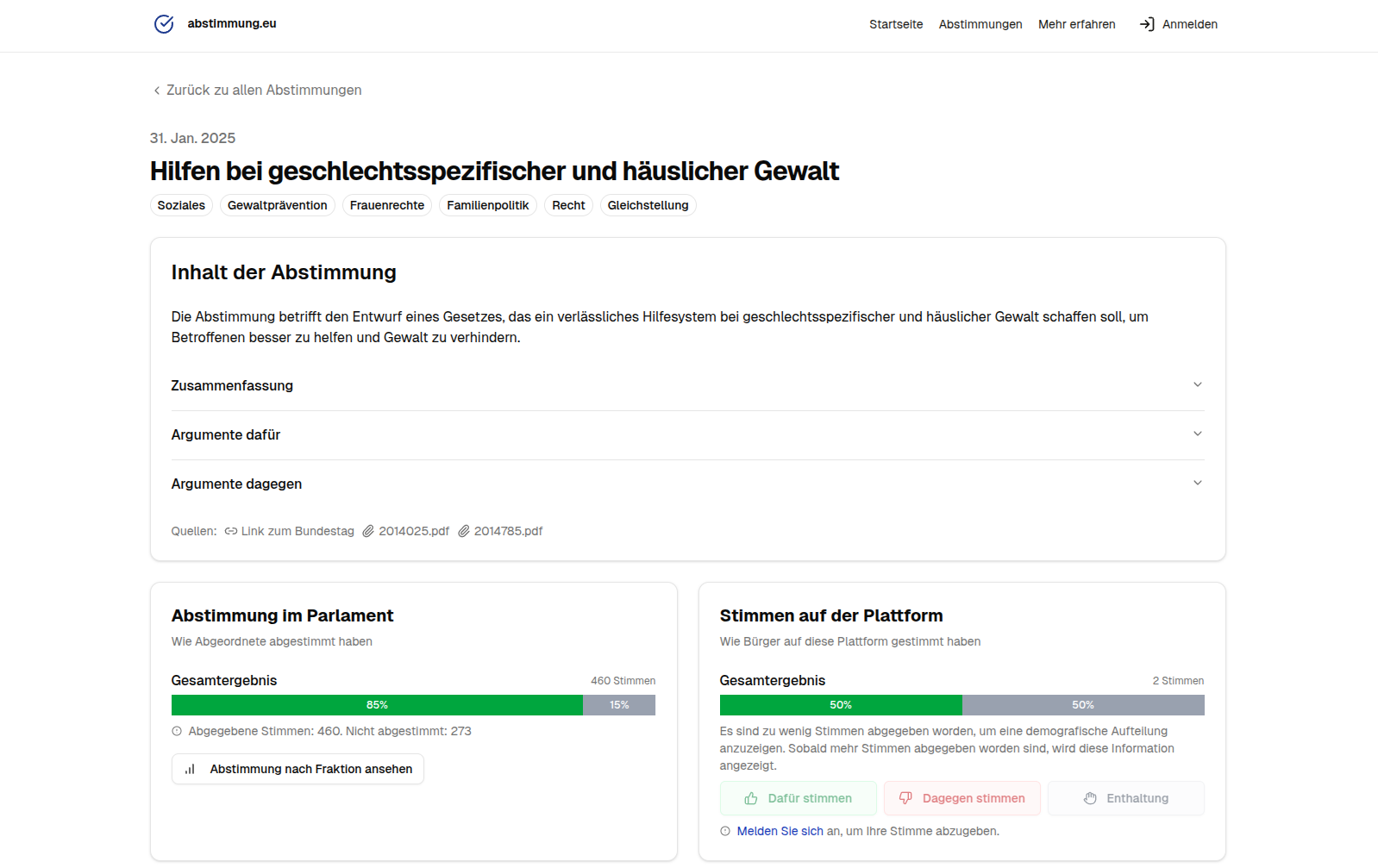 abstimmung.eu - Making democracy transparent, one vote at a time. media 3