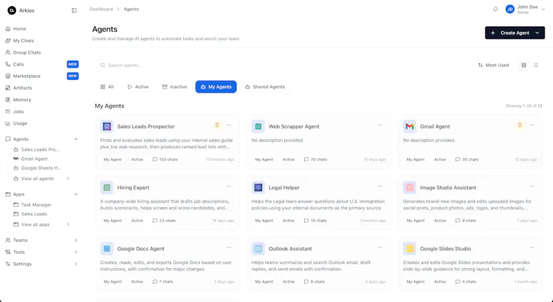 Arkios, Enterprise AI screenshot 3