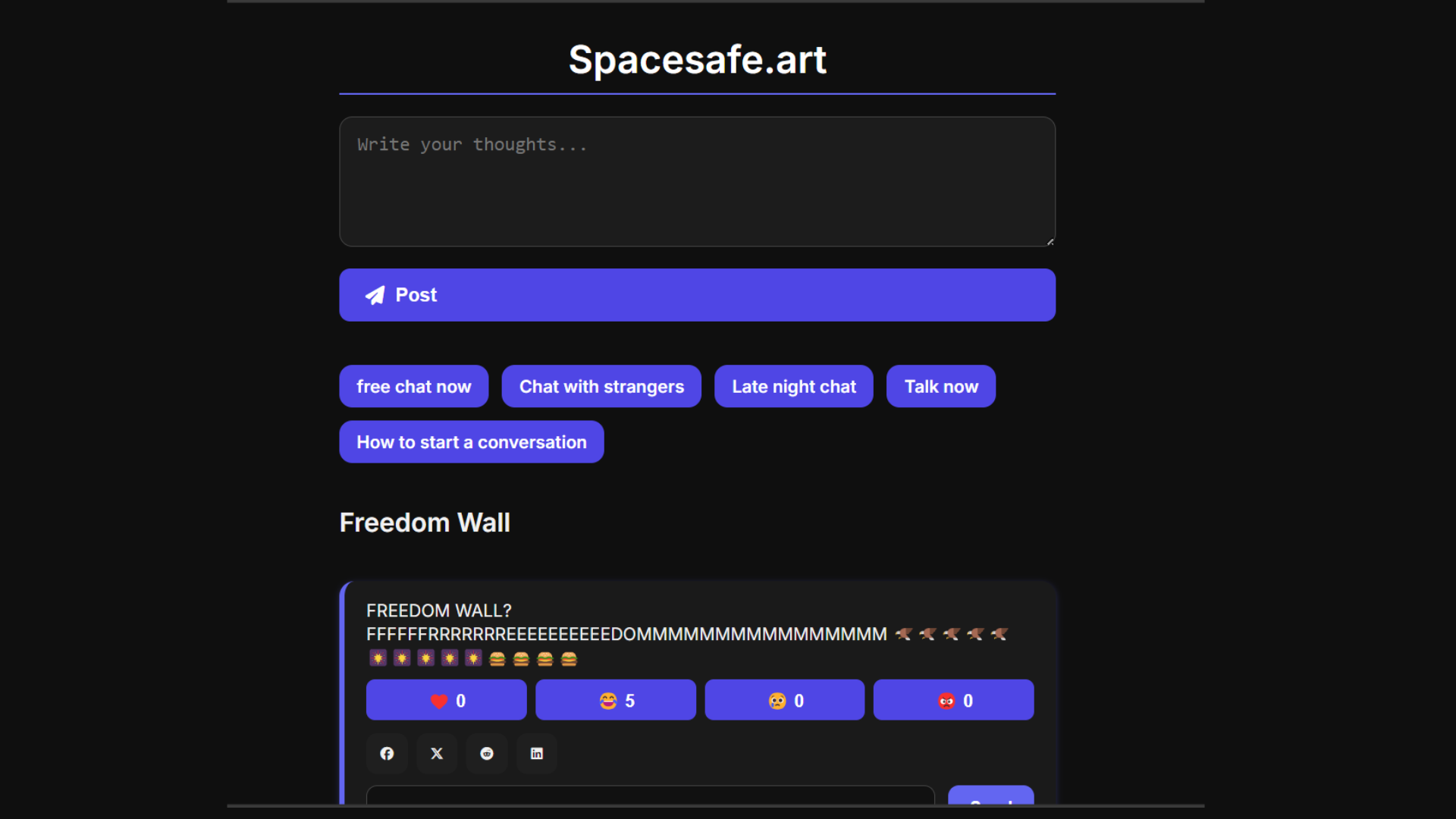 우주 사료 - 익명으로 채팅하십시오 - Spacesafe에 오신 것을 환영합니다. 미디어 1