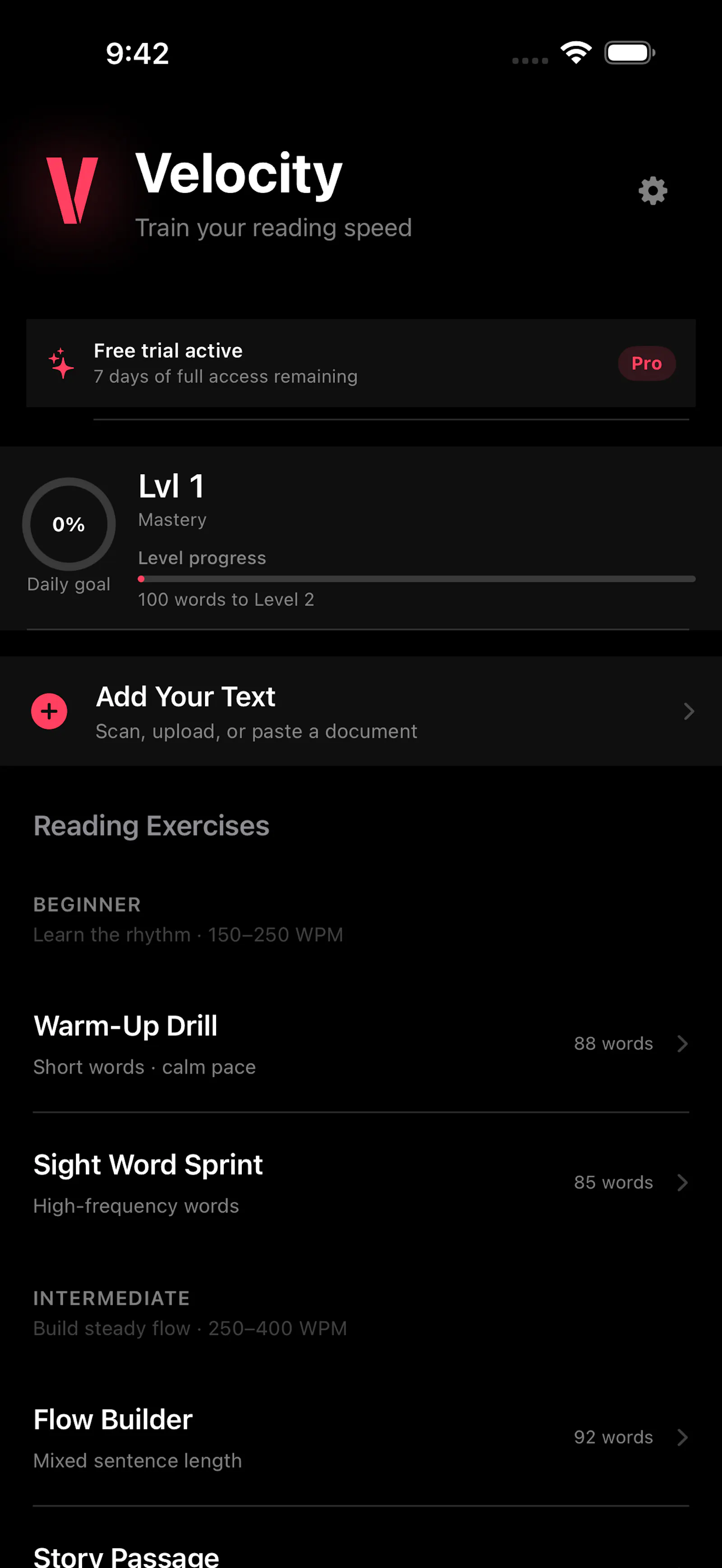 Velocity screenshot 2