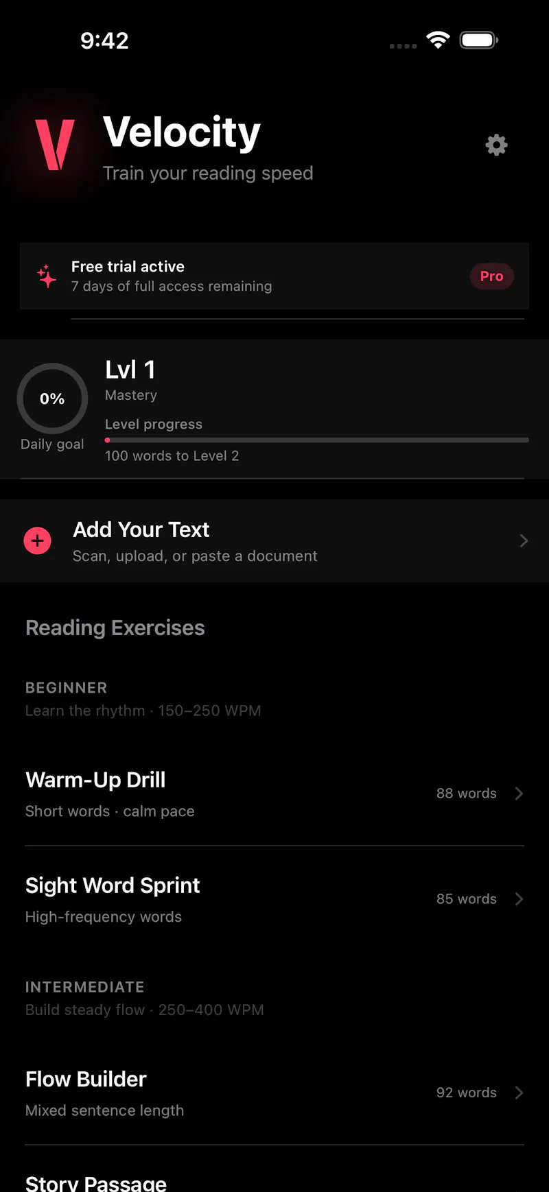Velocity screenshot 2