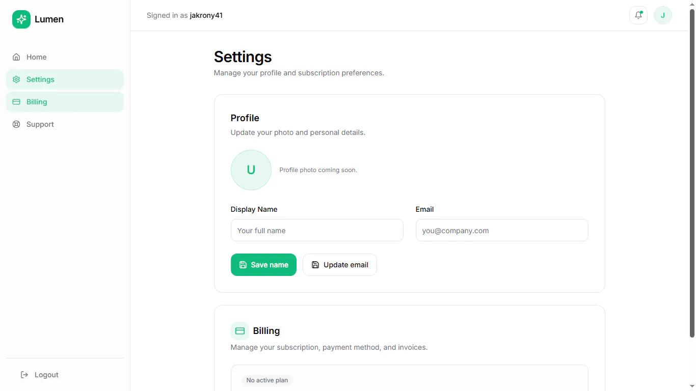 Lumen SaaS Boilerplate gallery image