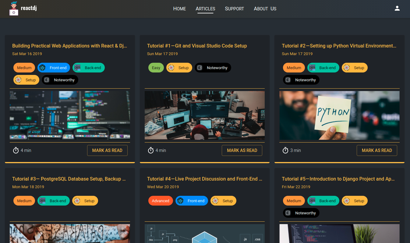 React DJ (Blog Management System) gallery image