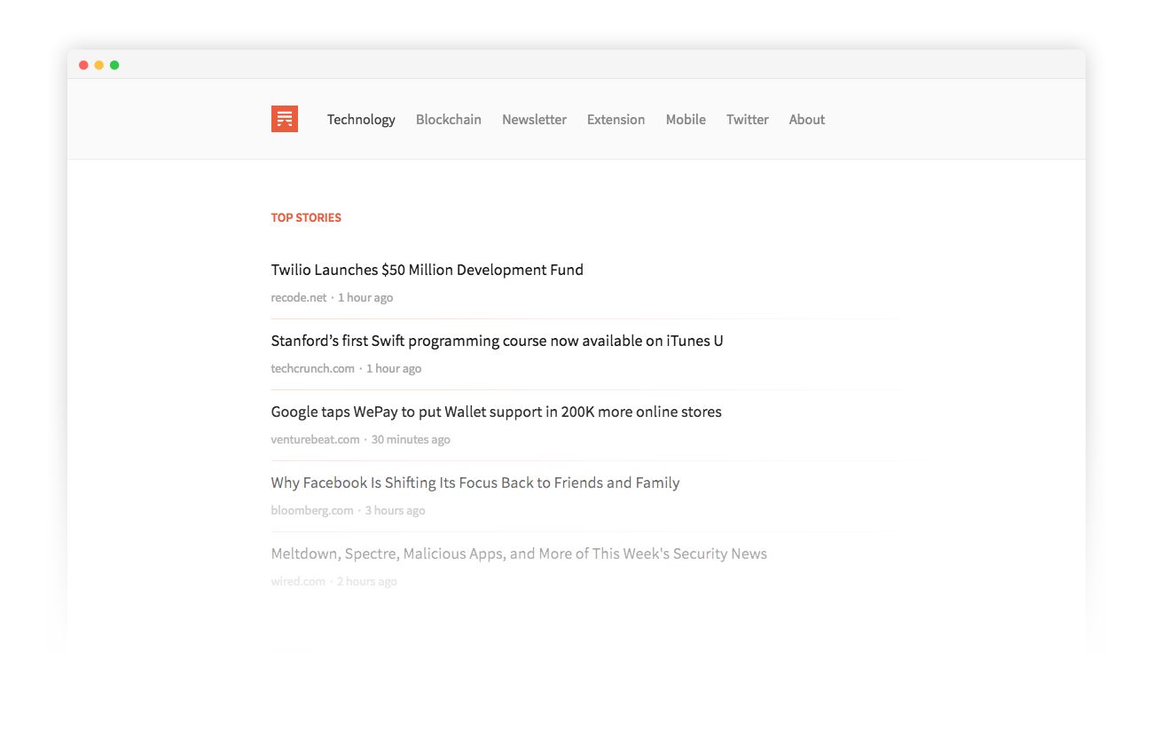 Morning Reader Mobile Image