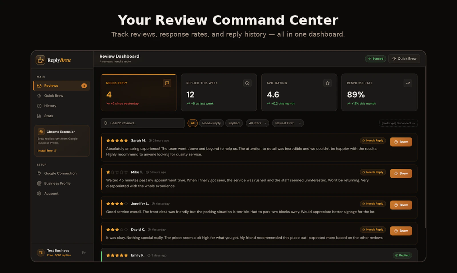 ReplyBrew screenshot 1