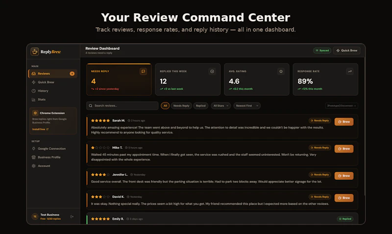 ReplyBrew screenshot 1