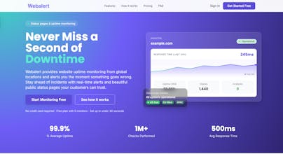 Web-alert.io — Uptime Monitoring gallery image