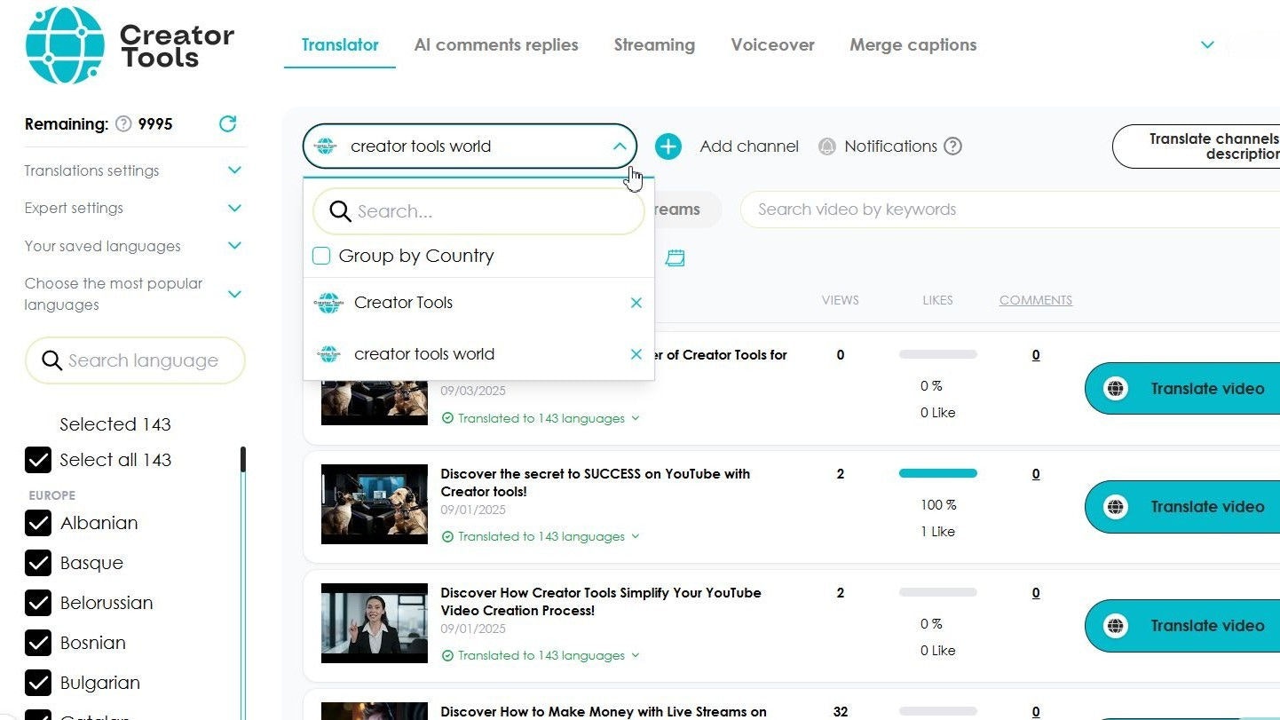 Creator tools  gallery image