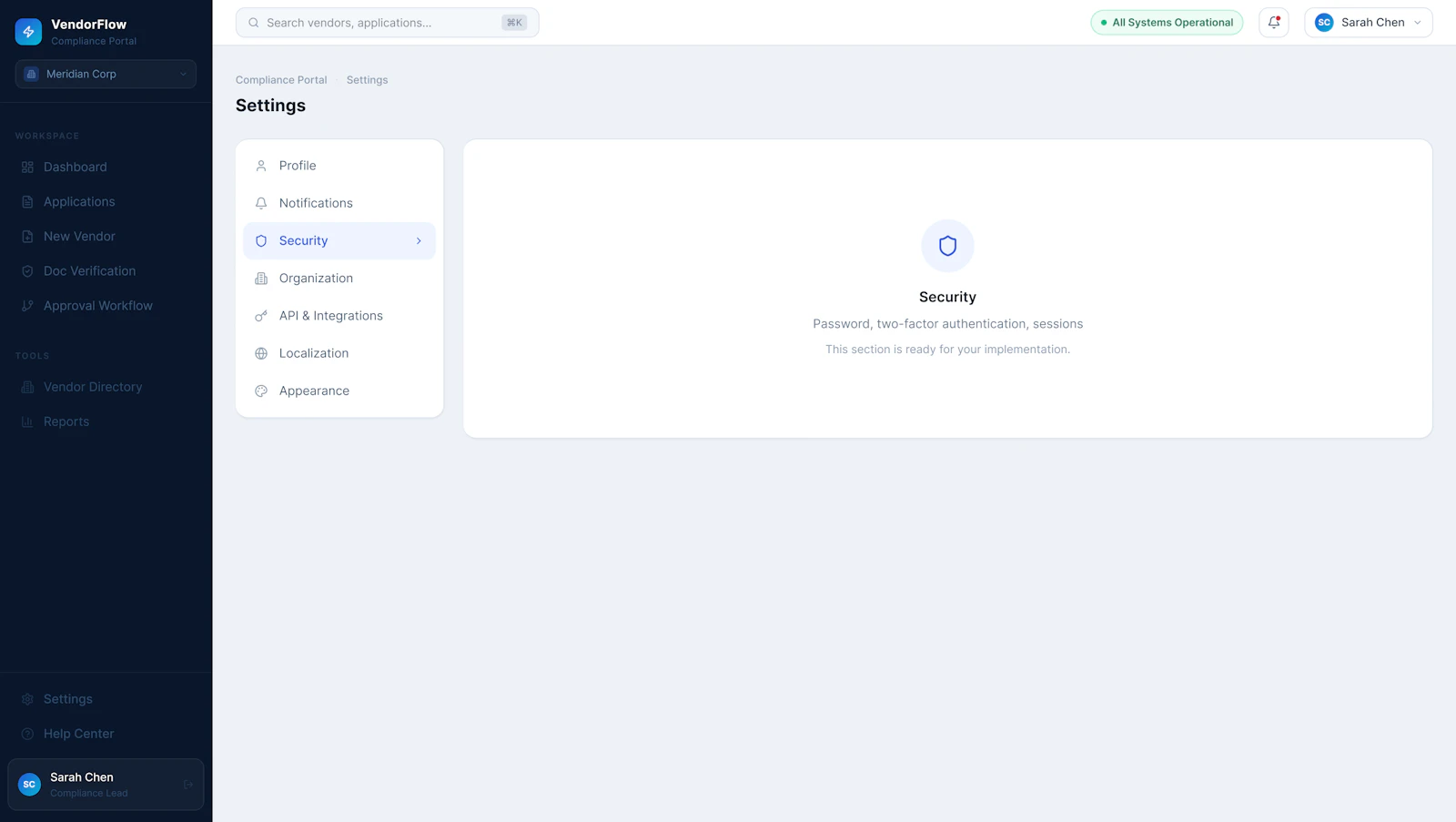 VendorFlow screenshot 1
