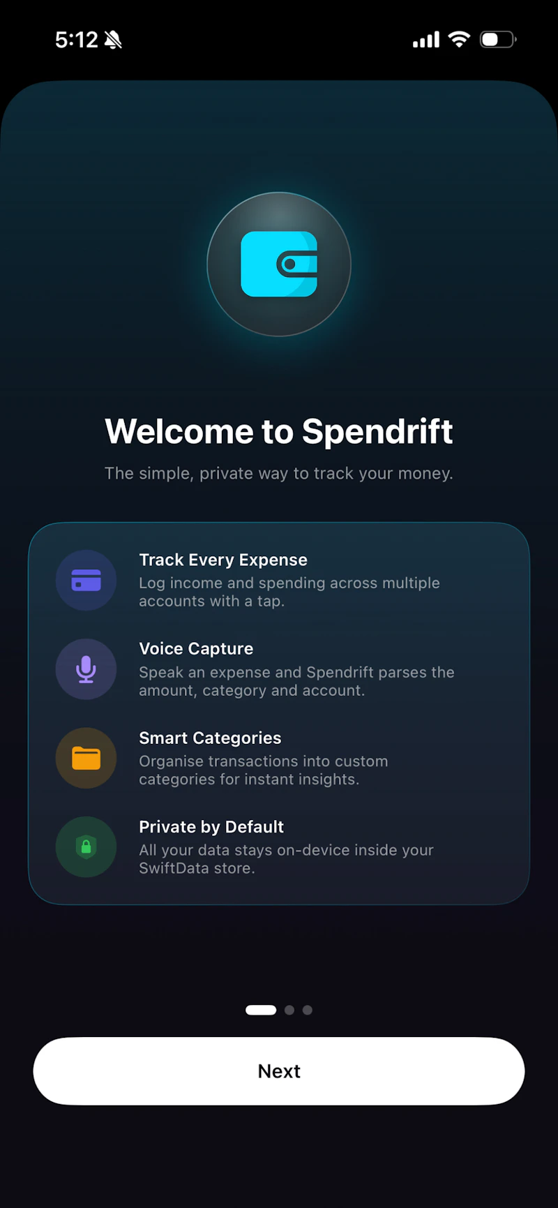 Spendrift screenshot 1