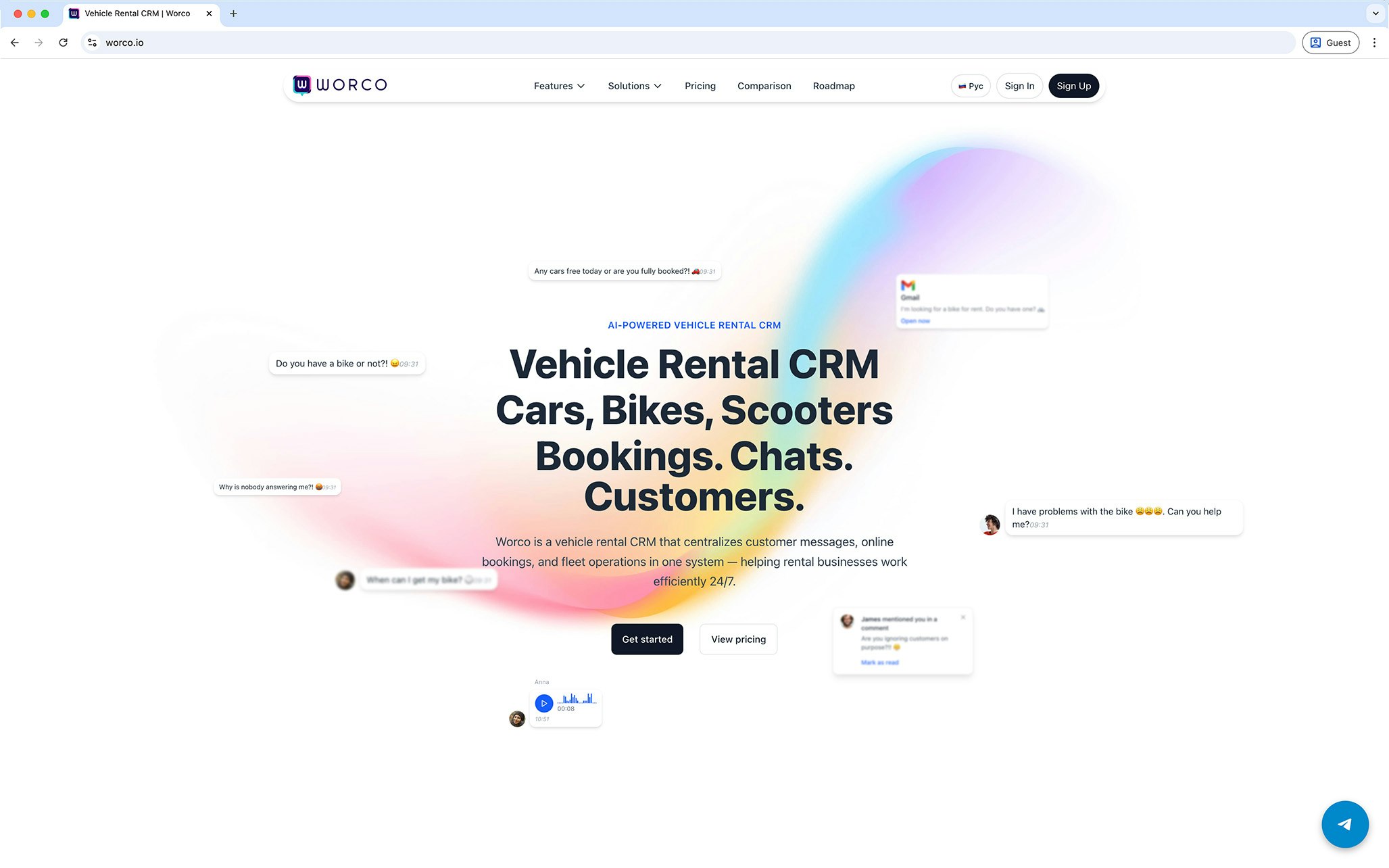 Worco - Main product screenshot demonstrating key features and user interface