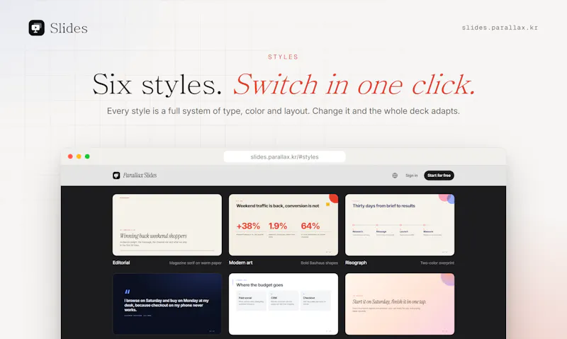 Parallax Slides screenshot 3