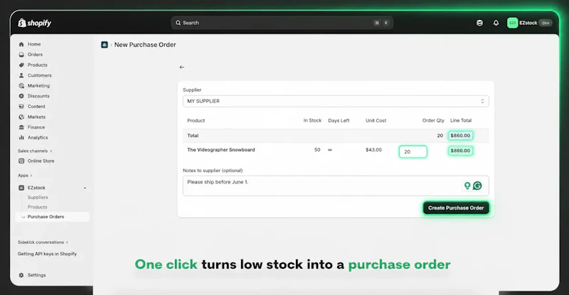 EZStock ‑ Inventory & Purchase Orders screenshot 6