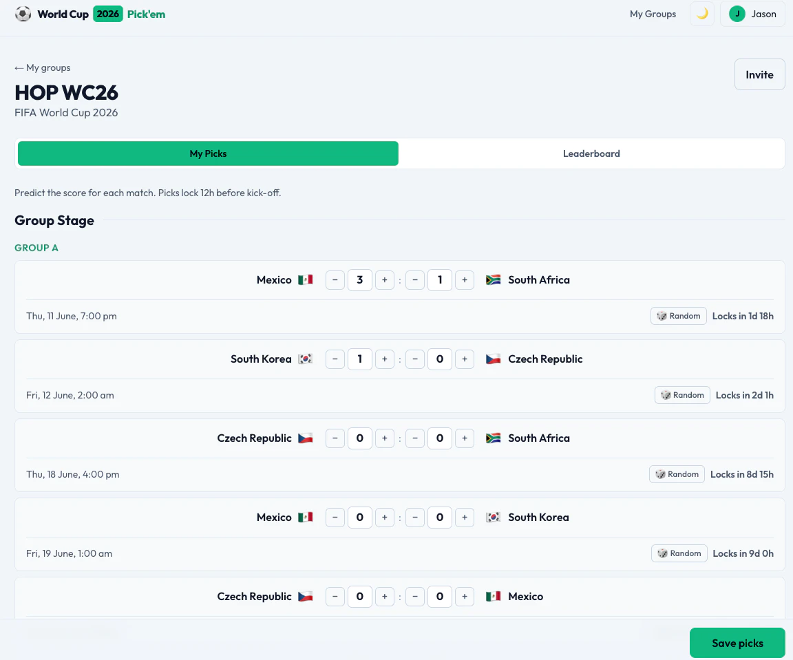 Pick World Cup 2026 Winners screenshot 1