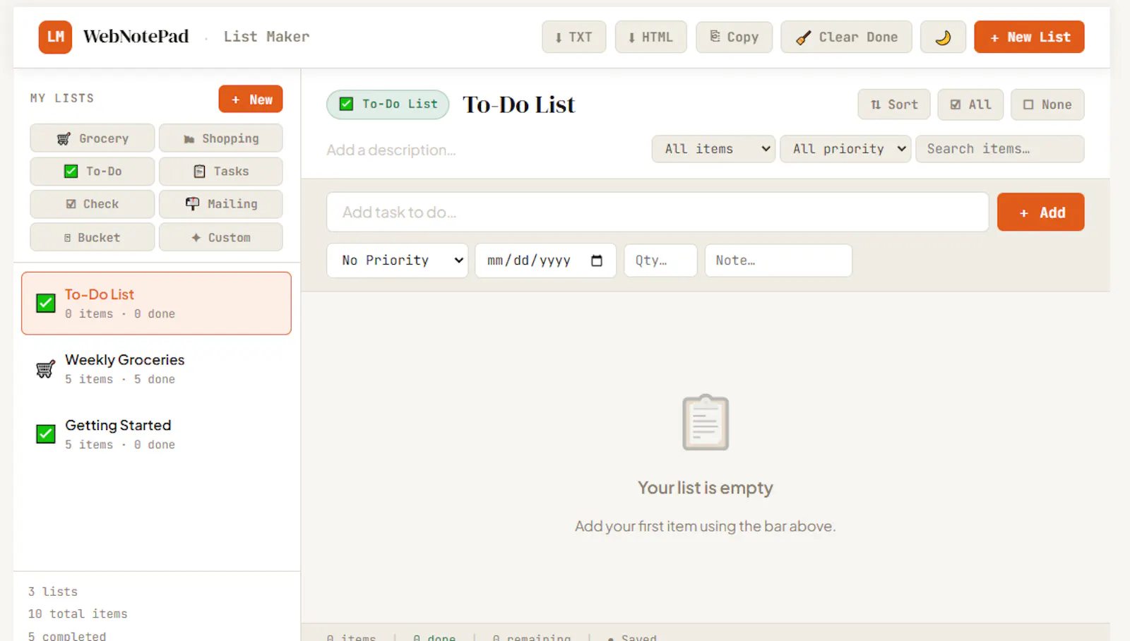 Notepad & Diary Online screenshot 9
