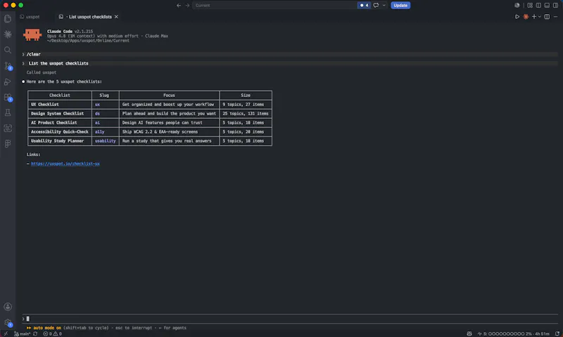 uxspot MCP Server screenshot 3